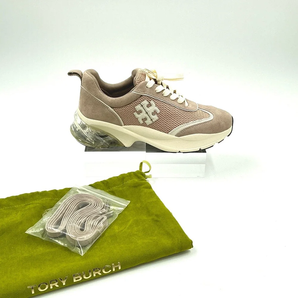 Tory Burch Size 8 Good Luck Trainer Bubble Sneakers NEW Rosewater Pink $298